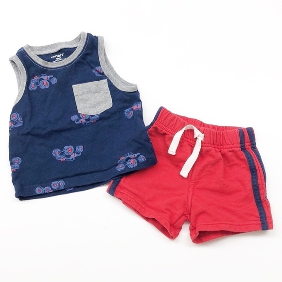 Carter's monster trucks baby boy outfit - Picture 1 of 4